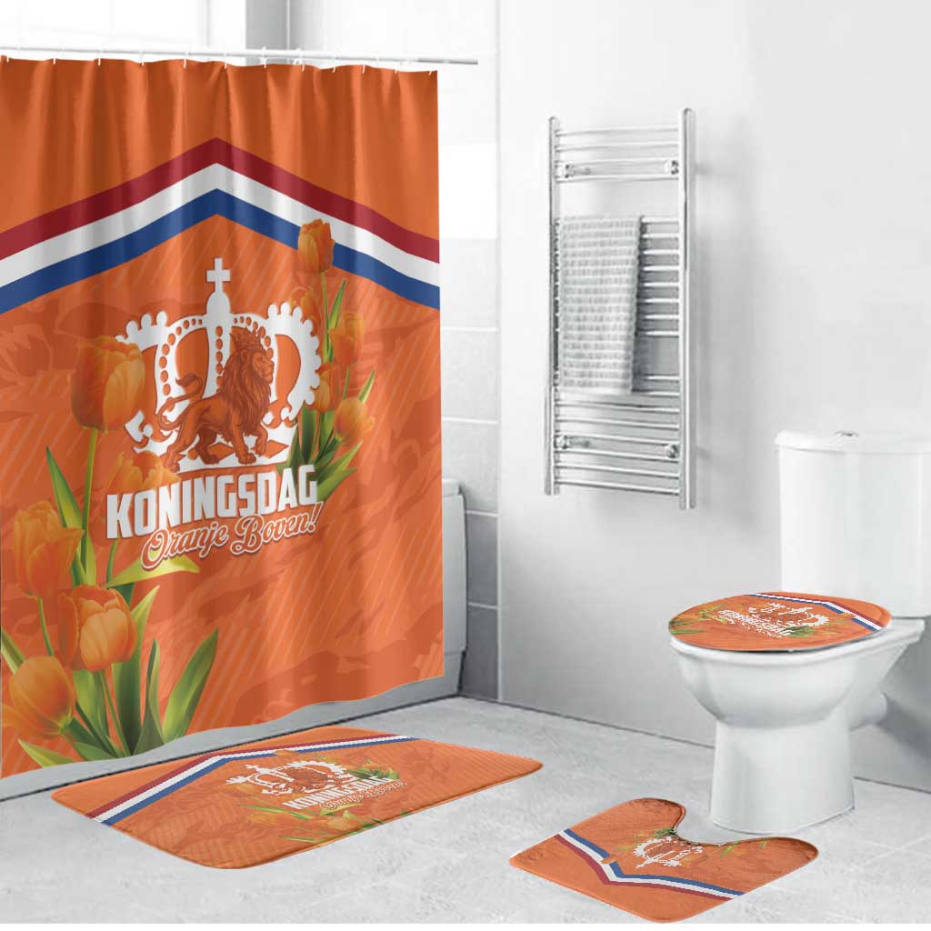Koningsdag Netherlands King's Day Bathroom Set Oranje Boven Holland Tulips