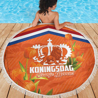 Koningsdag Netherlands King's Day Beach Blanket Oranje Boven Holland Tulips