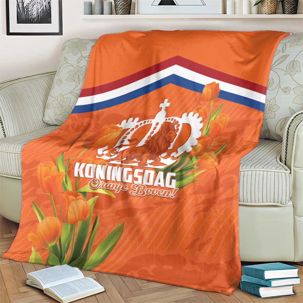 Koningsdag Netherlands King's Day Blanket Oranje Boven Holland Tulips