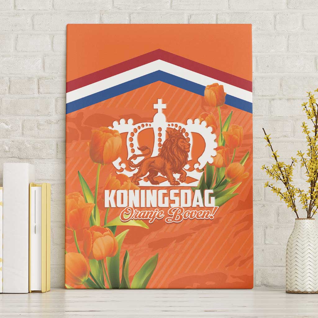 Koningsdag Netherlands King's Day Canvas Wall Art Oranje Boven Holland Tulips