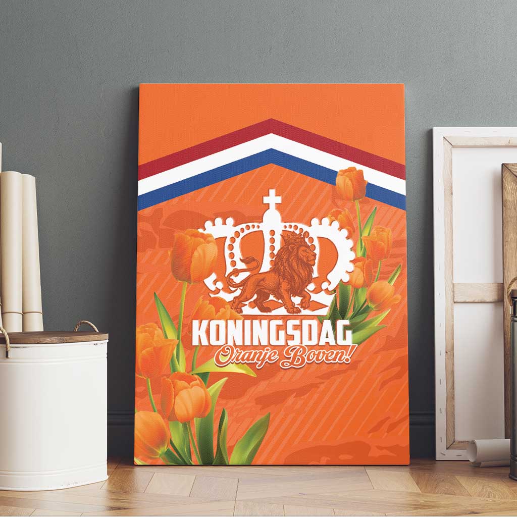 Koningsdag Netherlands King's Day Canvas Wall Art Oranje Boven Holland Tulips