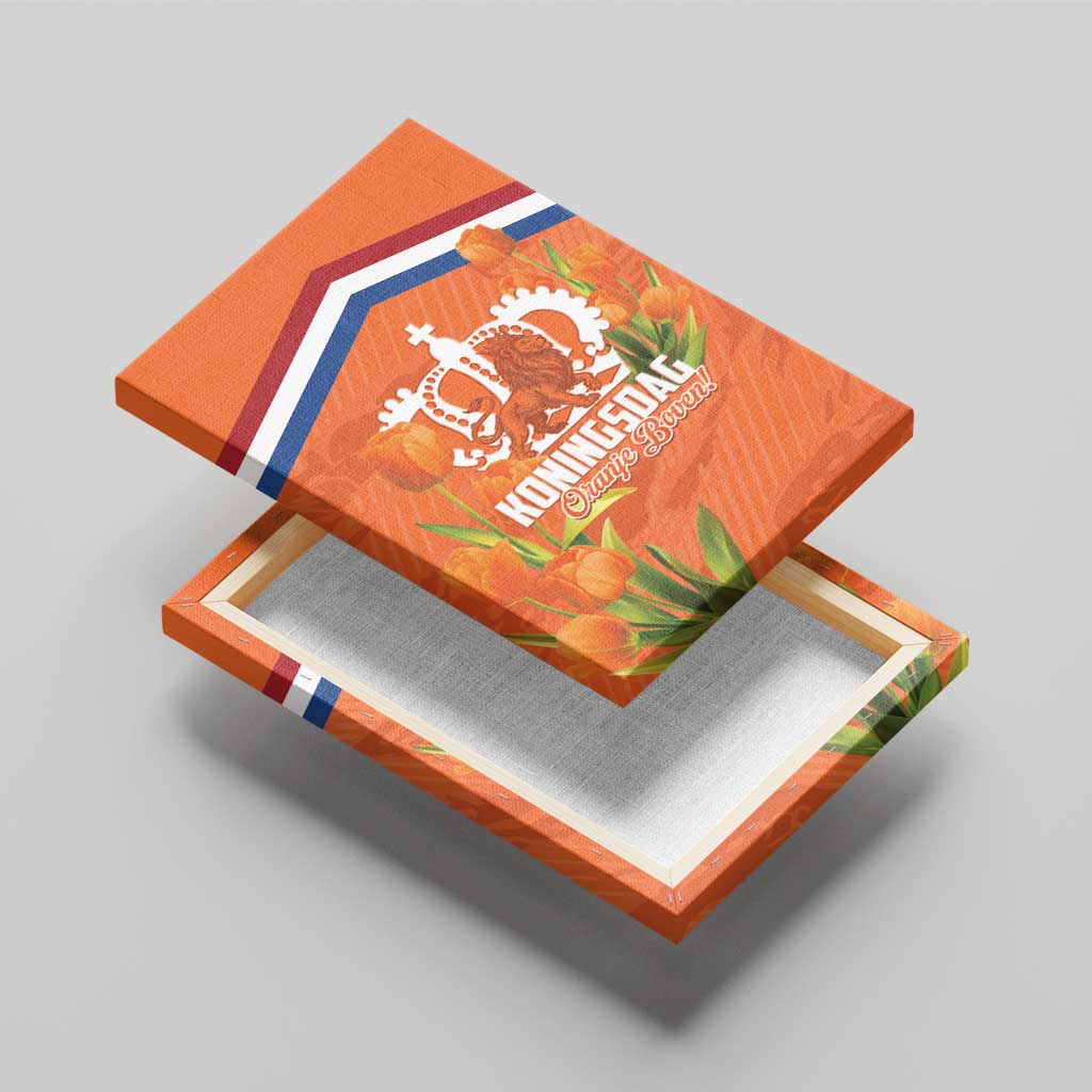 Koningsdag Netherlands King's Day Canvas Wall Art Oranje Boven Holland Tulips