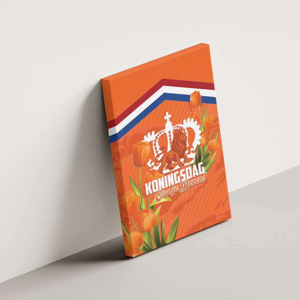 Koningsdag Netherlands King's Day Canvas Wall Art Oranje Boven Holland Tulips