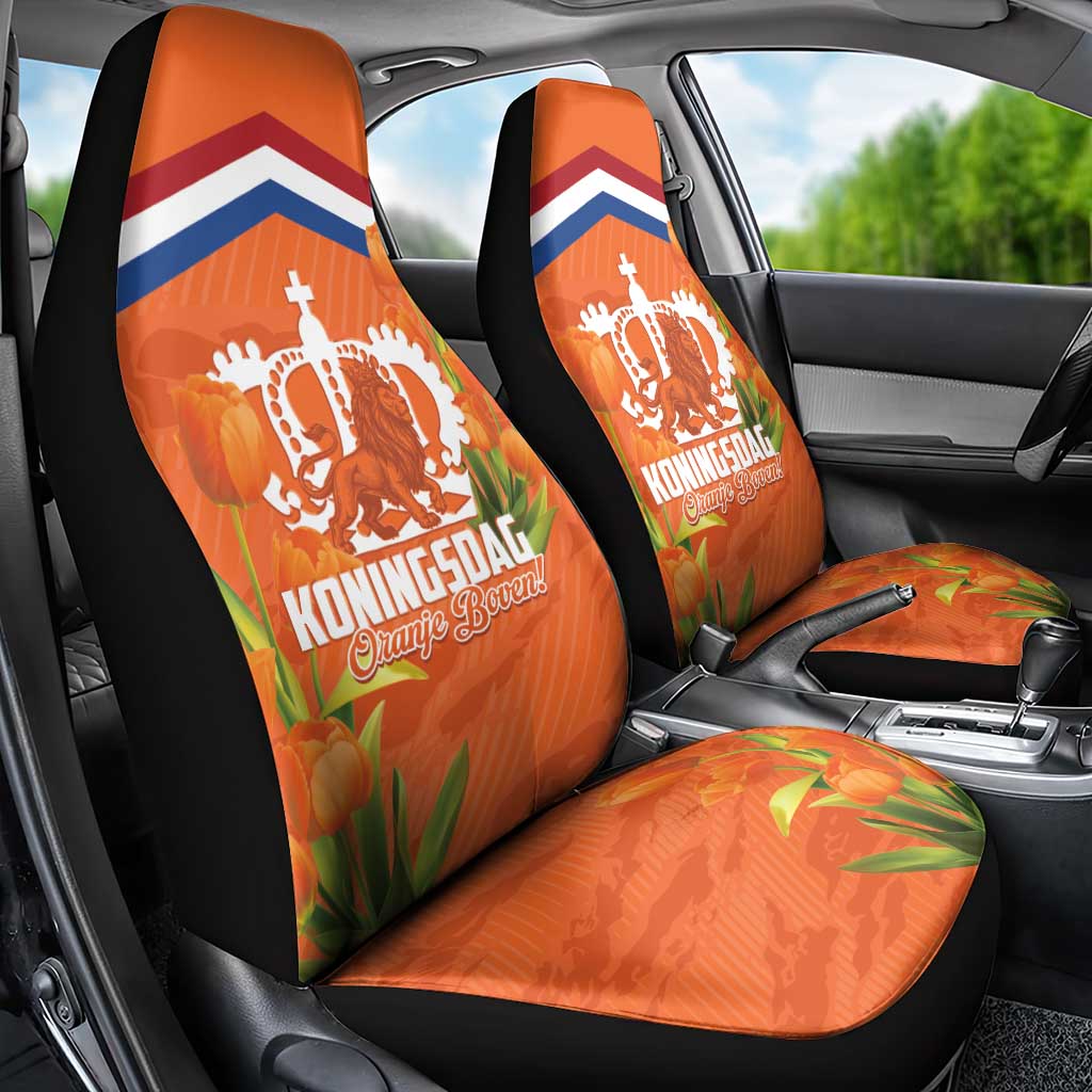 Koningsdag Netherlands King's Day Car Seat Cover Oranje Boven Holland Tulips