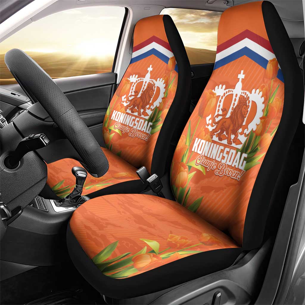 Koningsdag Netherlands King's Day Car Seat Cover Oranje Boven Holland Tulips