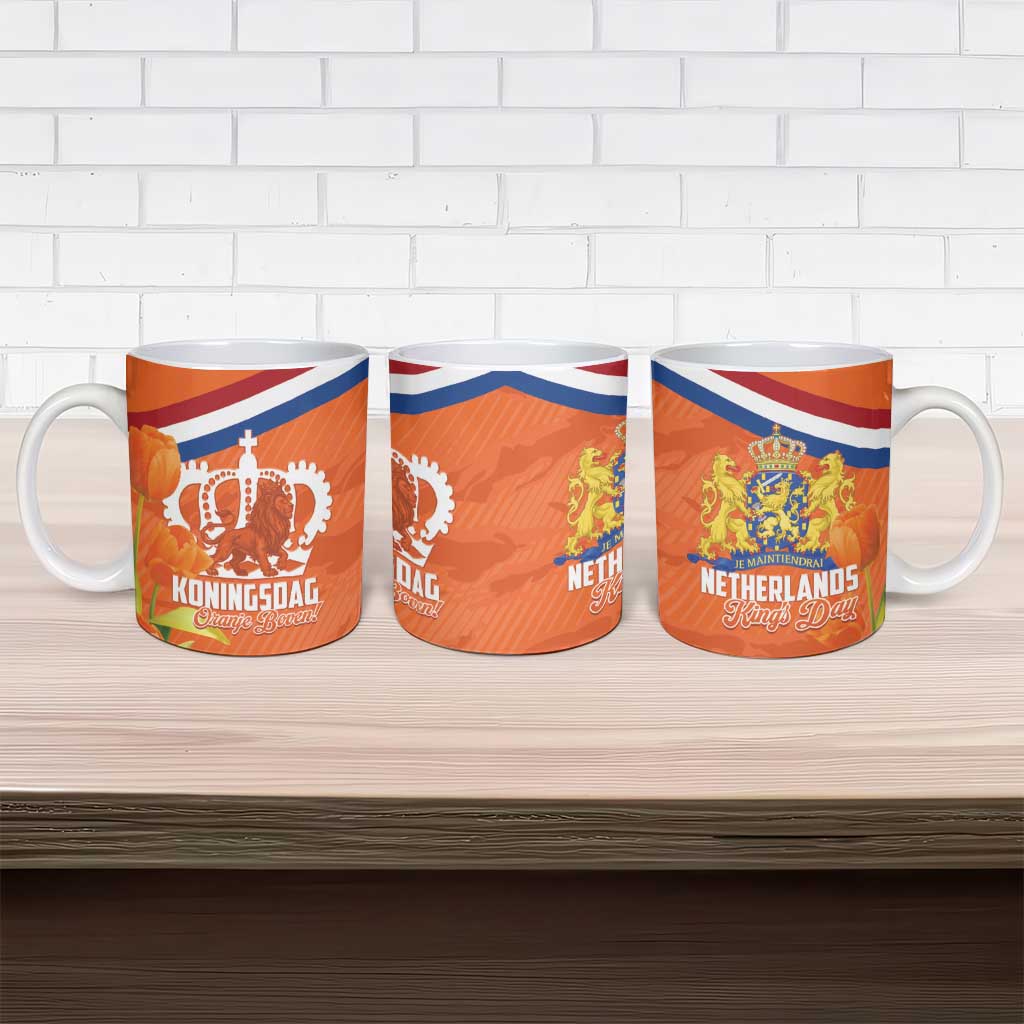 Koningsdag Netherlands King's Day Ceramic Mug Oranje Boven Holland Tulips