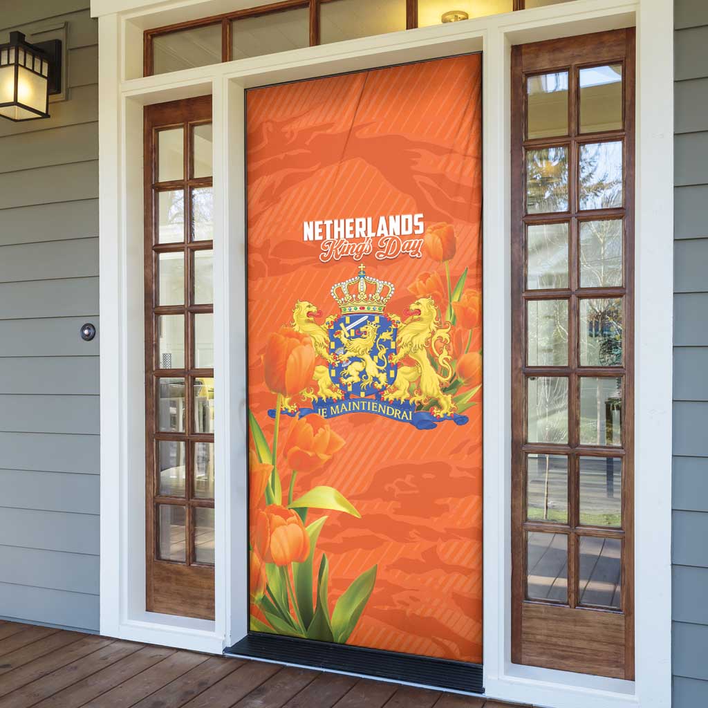 Koningsdag Netherlands King's Day Door Cover Oranje Boven Holland Tulips