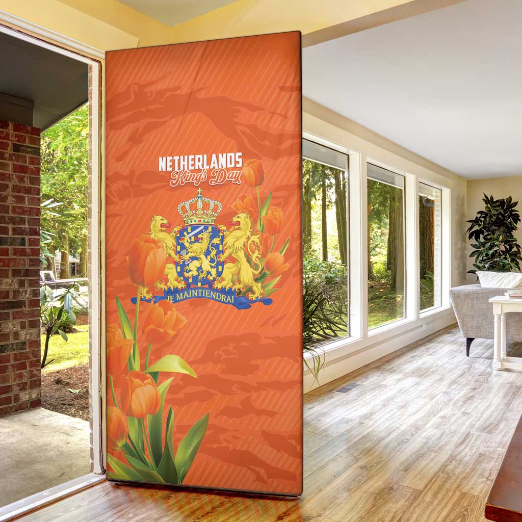 Koningsdag Netherlands King's Day Door Cover Oranje Boven Holland Tulips