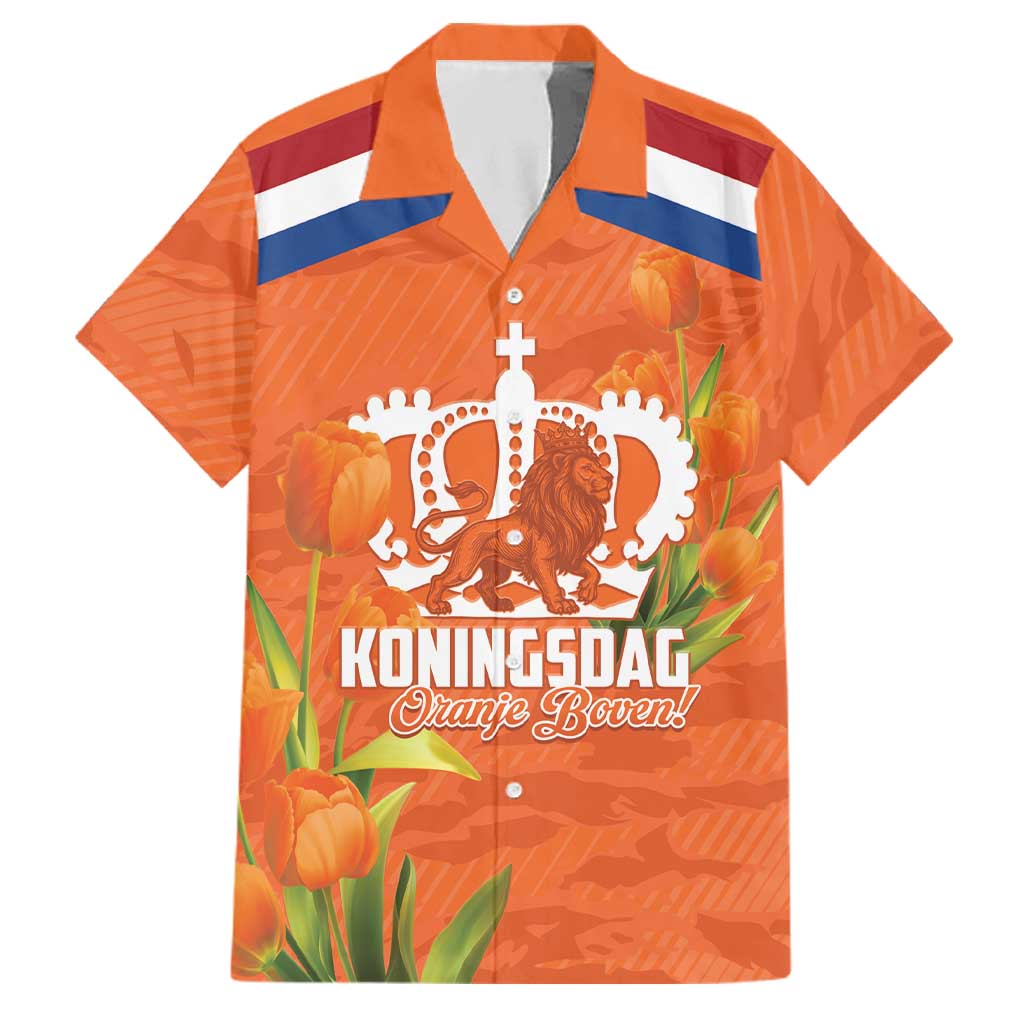 Koningsdag Netherlands King's Day Family Matching Off Shoulder Maxi Dress and Hawaiian Shirt Oranje Boven Holland Tulips