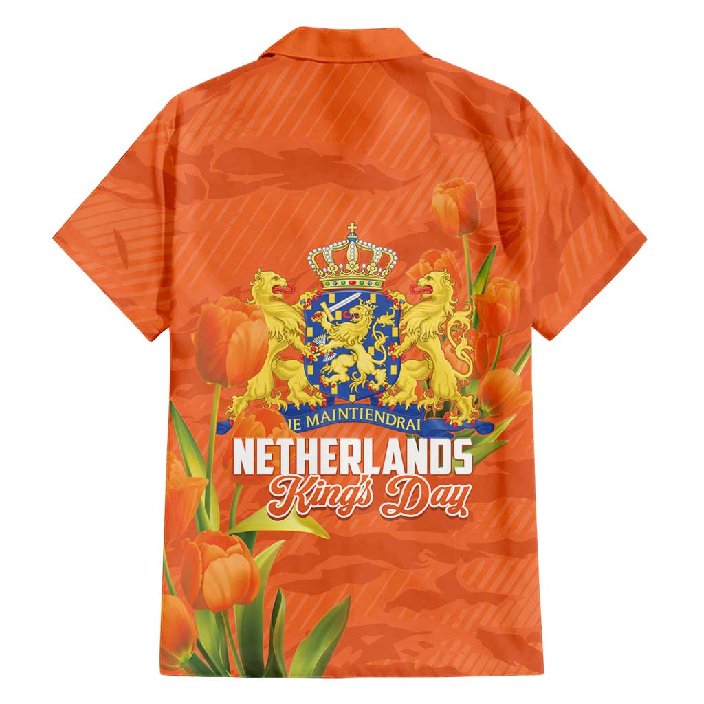 Koningsdag Netherlands King's Day Family Matching Off Shoulder Maxi Dress and Hawaiian Shirt Oranje Boven Holland Tulips