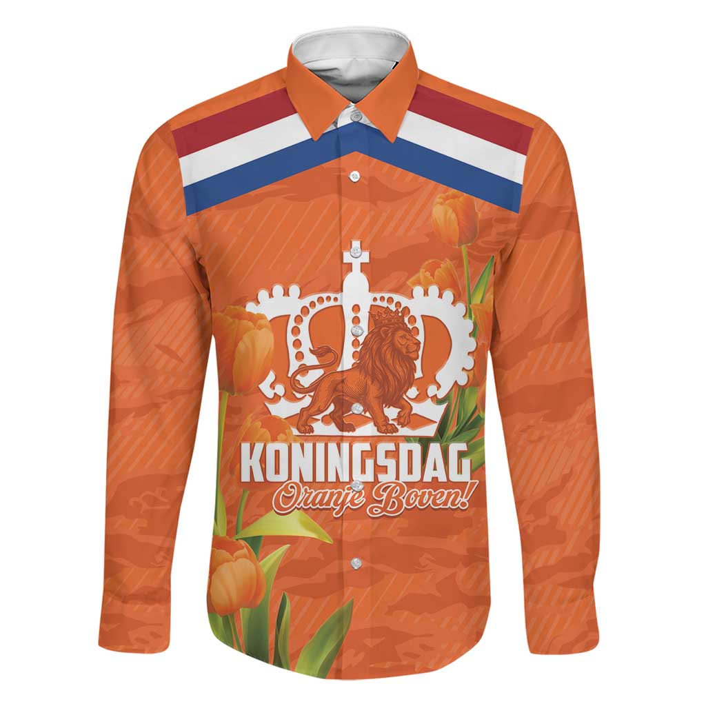 Koningsdag Netherlands King's Day Family Matching Off Shoulder Maxi Dress and Hawaiian Shirt Oranje Boven Holland Tulips