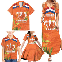 Koningsdag Netherlands King's Day Family Matching Summer Maxi Dress and Hawaiian Shirt Oranje Boven Holland Tulips