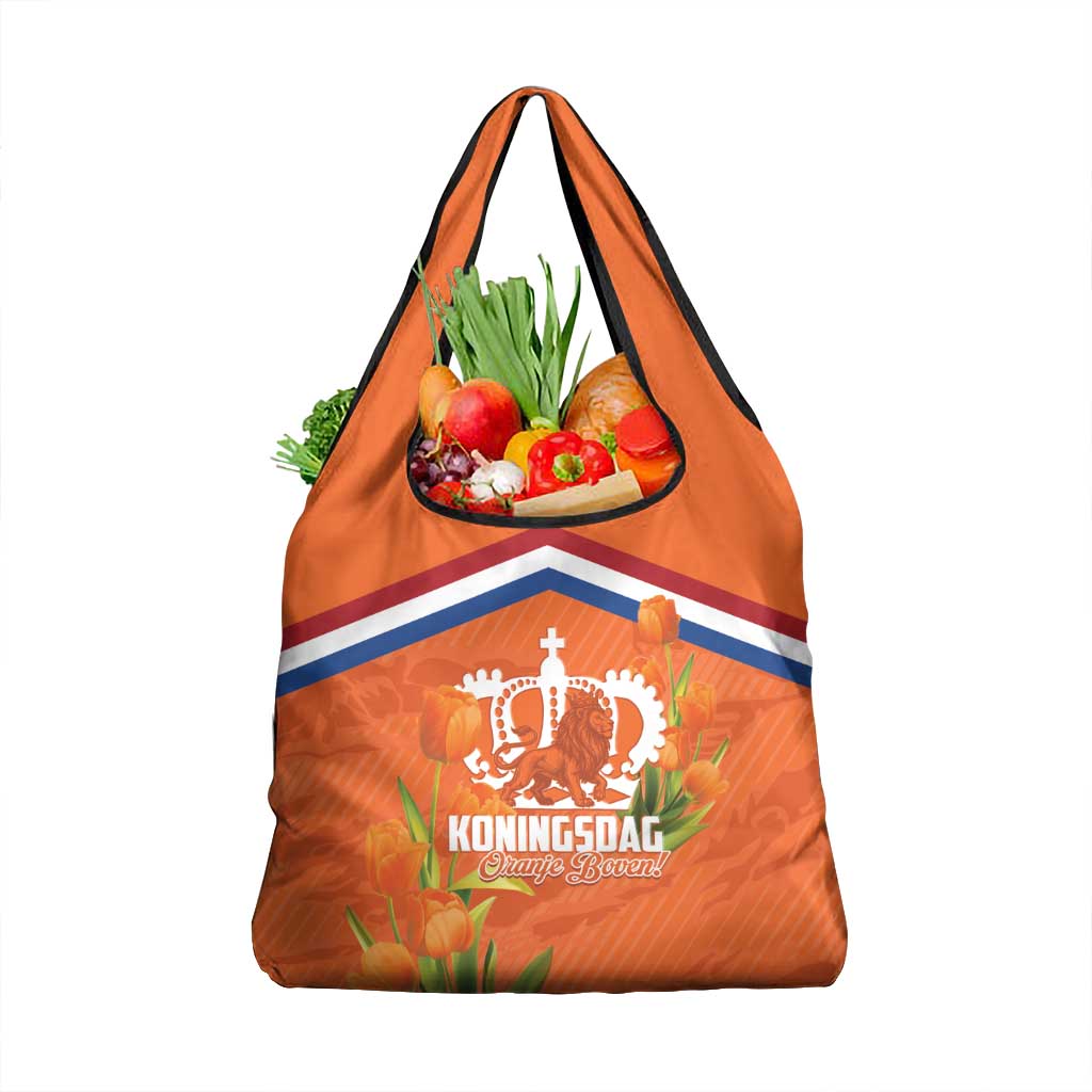 Koningsdag Netherlands King's Day Grocery Bag Oranje Boven Holland Tulips