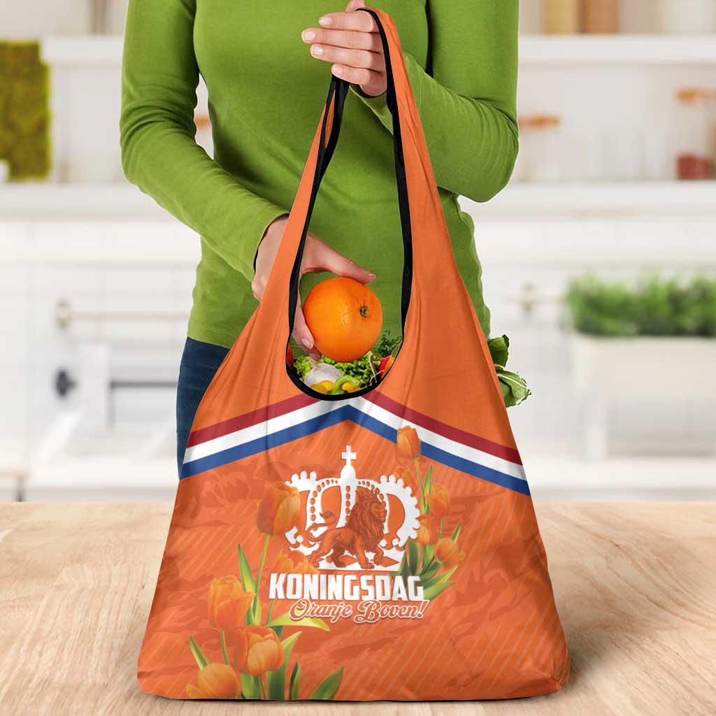 Koningsdag Netherlands King's Day Grocery Bag Oranje Boven Holland Tulips