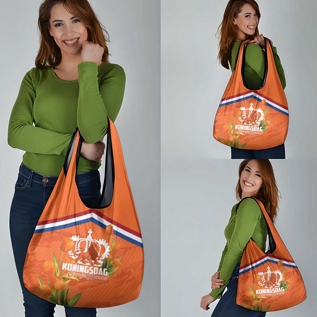 Koningsdag Netherlands King's Day Grocery Bag Oranje Boven Holland Tulips