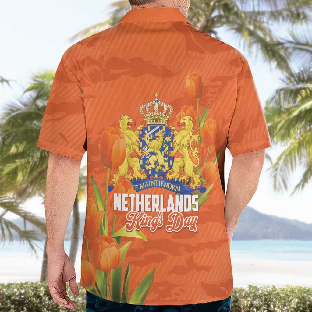 Koningsdag Netherlands King's Day Hawaiian Shirt Oranje Boven Holland Tulips