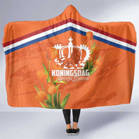 Koningsdag Netherlands King's Day Hooded Blanket Oranje Boven Holland Tulips