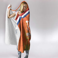 Koningsdag Netherlands King's Day Hooded Blanket Oranje Boven Holland Tulips