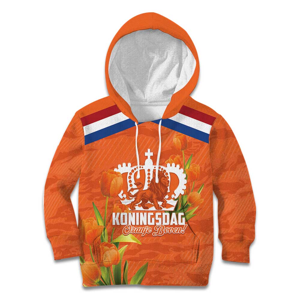 Koningsdag Netherlands King's Day Kid Hoodie Oranje Boven Holland Tulips