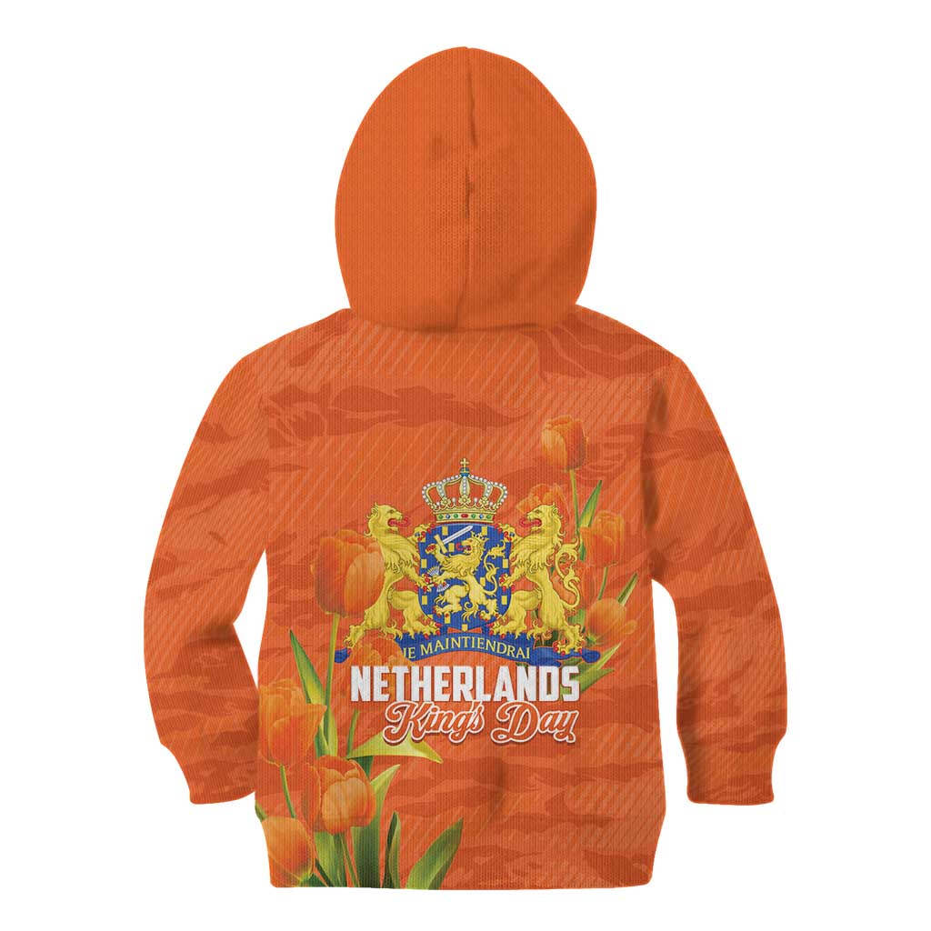 Koningsdag Netherlands King's Day Kid Hoodie Oranje Boven Holland Tulips