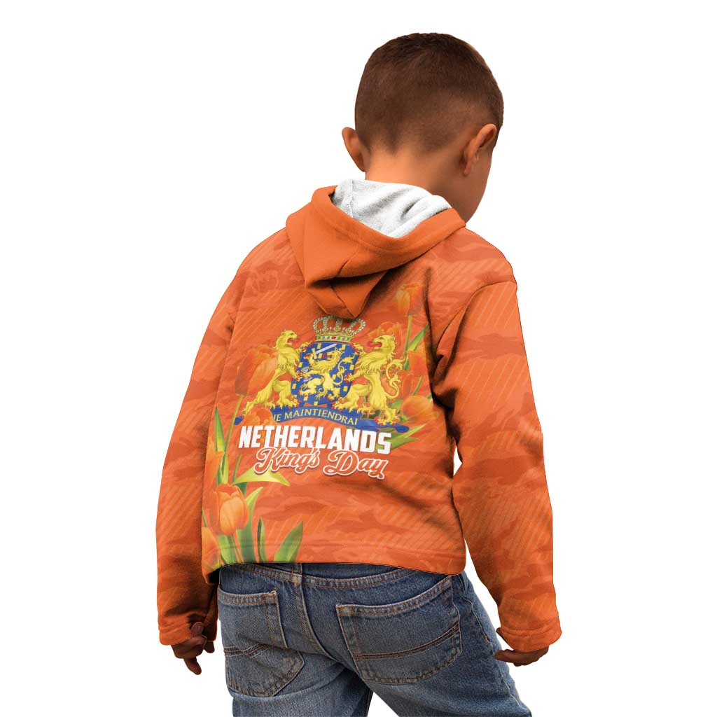 Koningsdag Netherlands King's Day Kid Hoodie Oranje Boven Holland Tulips