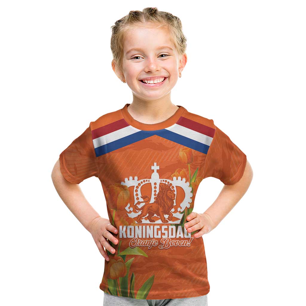 Koningsdag Netherlands King's Day Kid T Shirt Oranje Boven Holland Tulips
