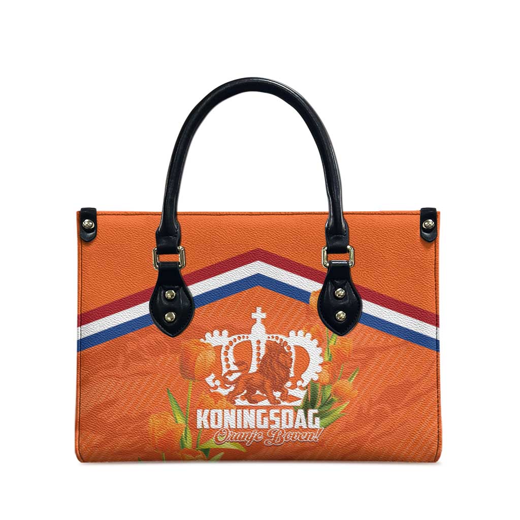 Koningsdag Netherlands King's Day Leather Bag Oranje Boven Holland Tulips
