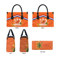 Koningsdag Netherlands King's Day Leather Bag Oranje Boven Holland Tulips