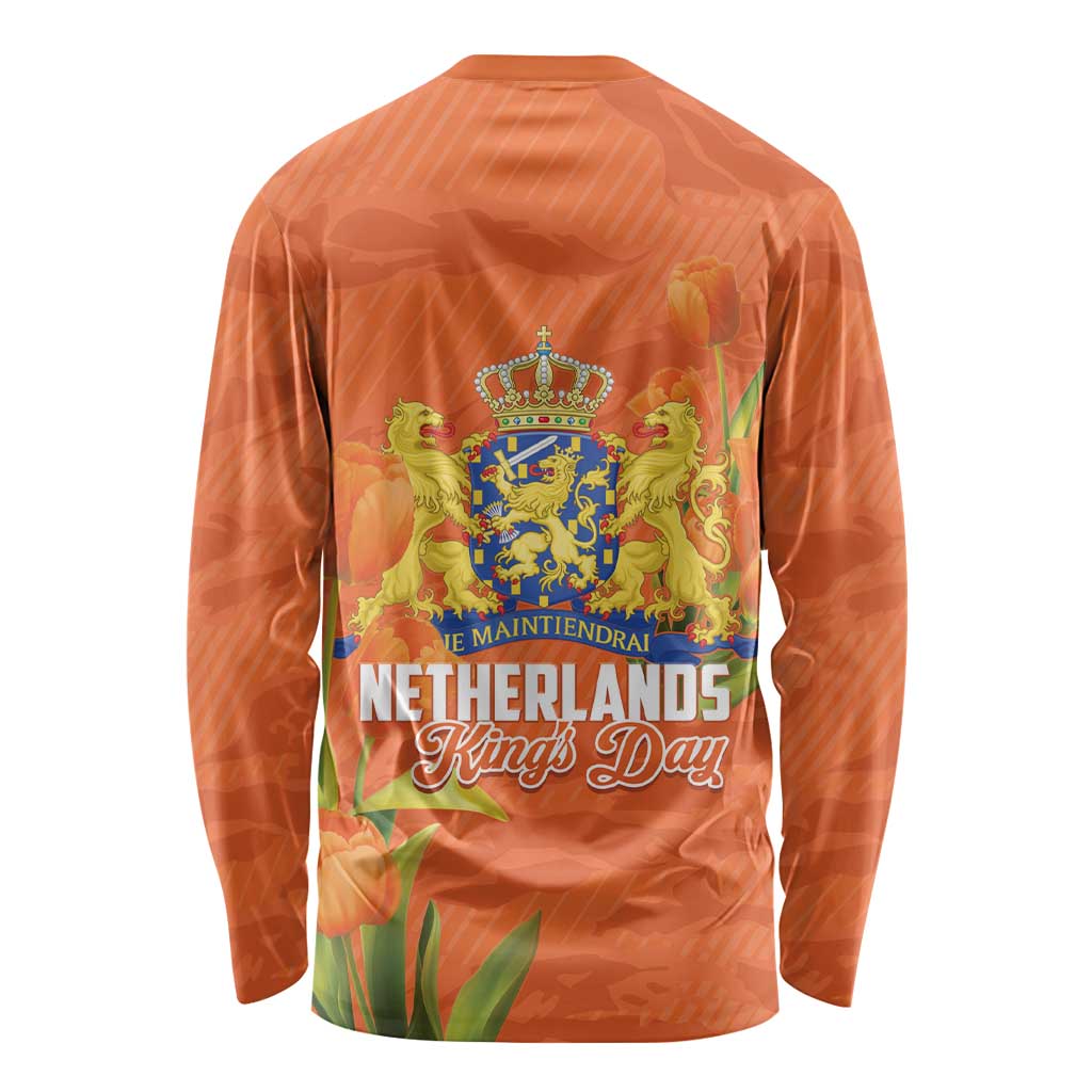 Koningsdag Netherlands King's Day Long Sleeve Shirt Oranje Boven Holland Tulips