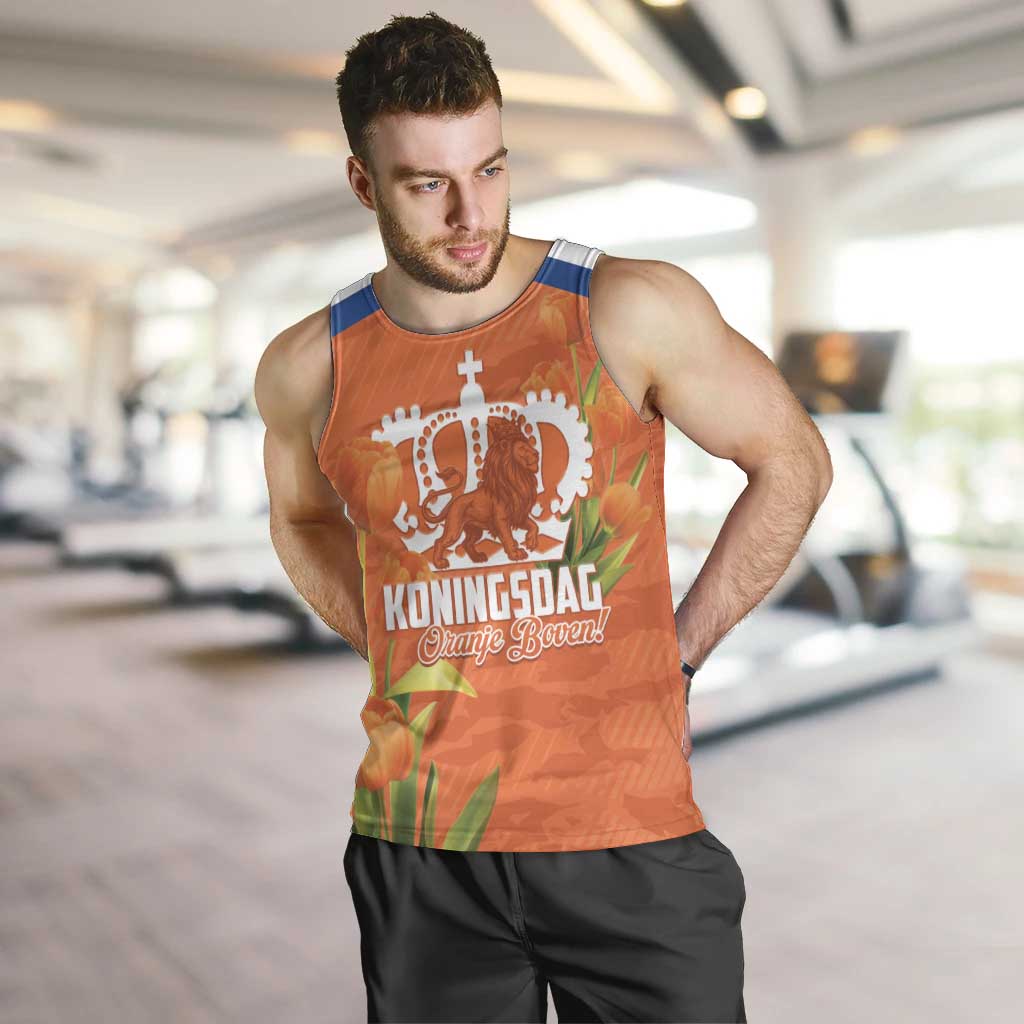 Koningsdag Netherlands King's Day Men Tank Top Oranje Boven Holland Tulips