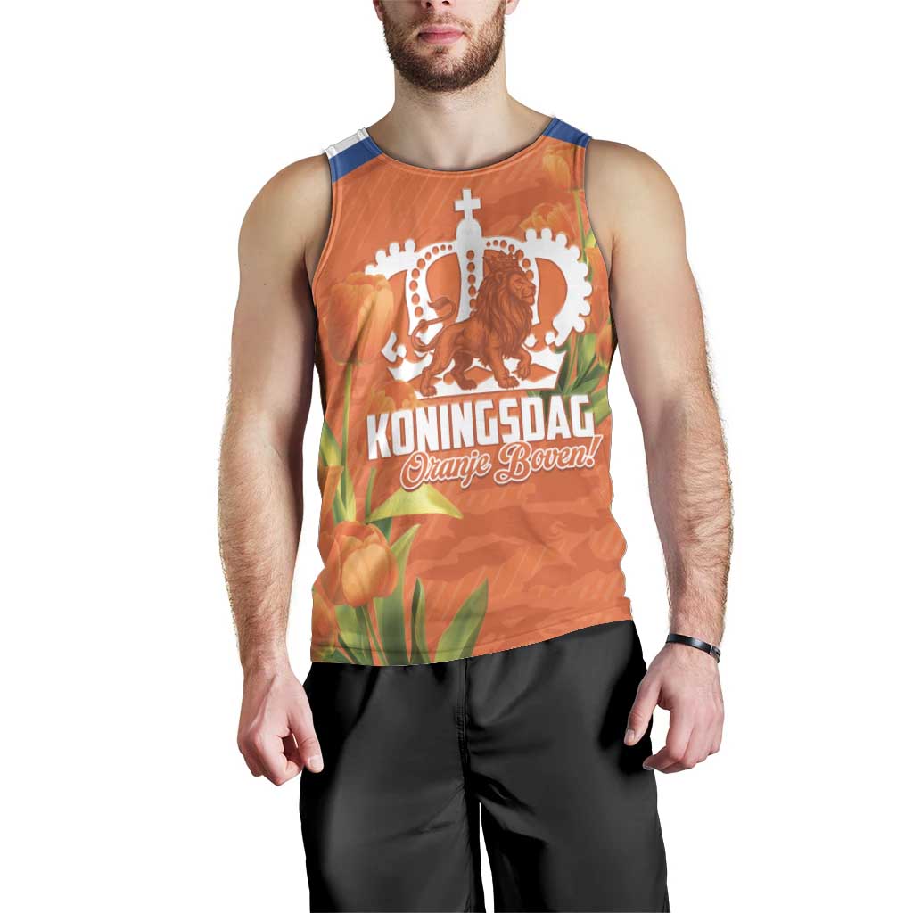 Koningsdag Netherlands King's Day Men Tank Top Oranje Boven Holland Tulips