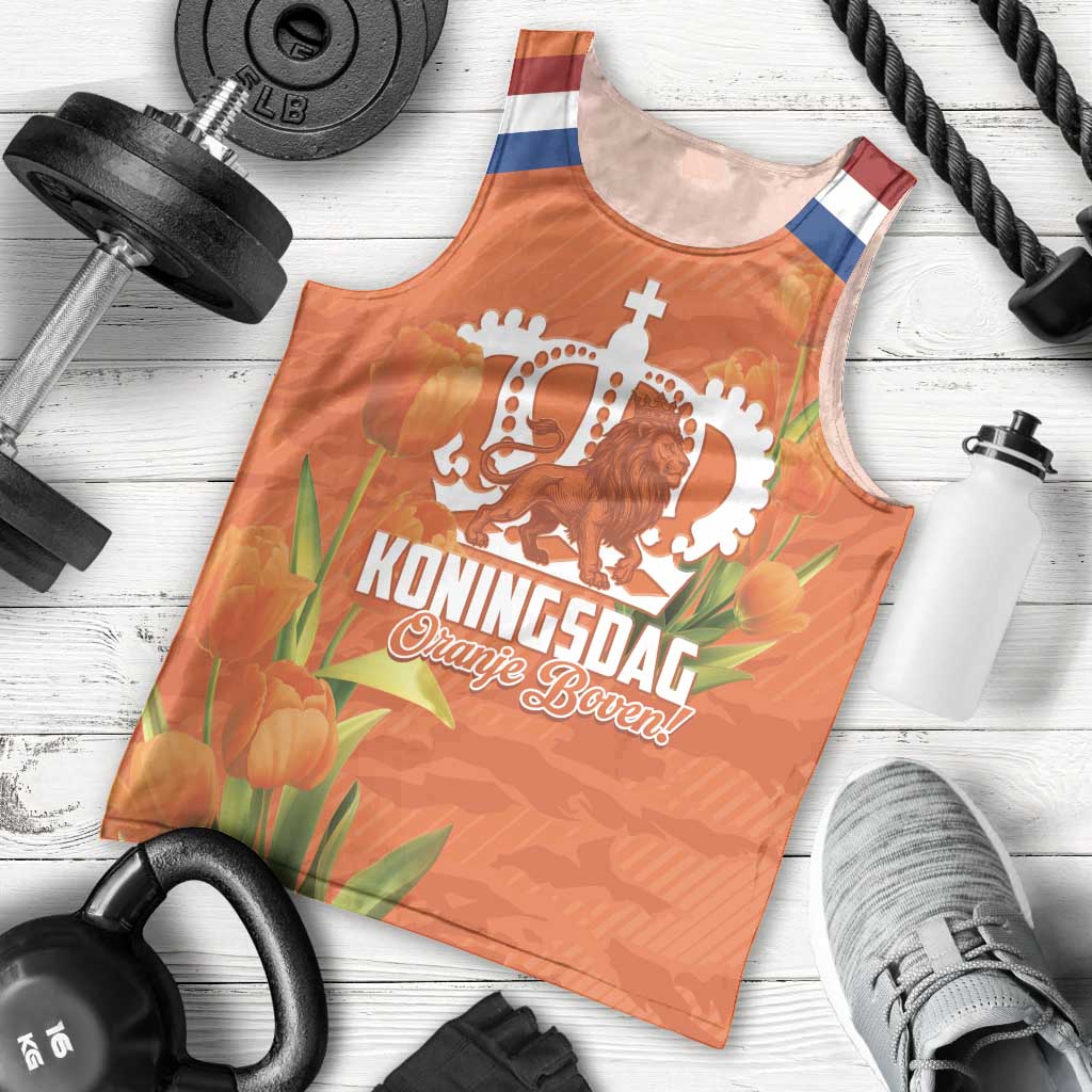 Koningsdag Netherlands King's Day Men Tank Top Oranje Boven Holland Tulips