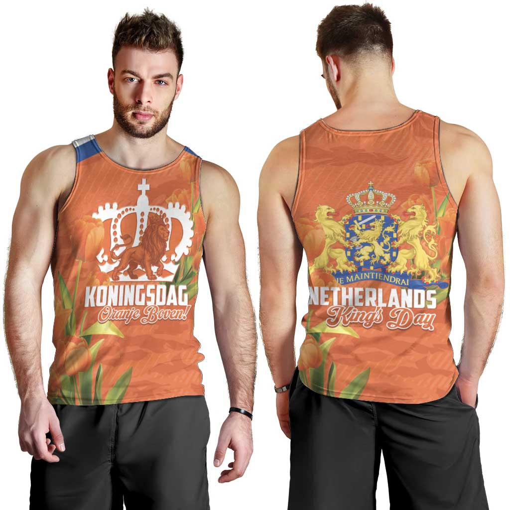 Koningsdag Netherlands King's Day Men Tank Top Oranje Boven Holland Tulips