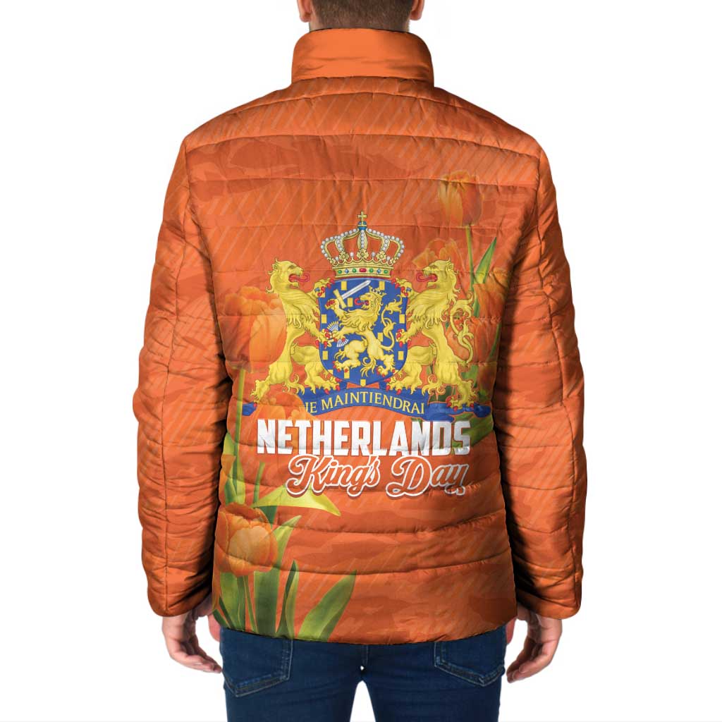 Koningsdag Netherlands King's Day Padded Jacket Oranje Boven Holland Tulips