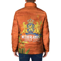 Koningsdag Netherlands King's Day Padded Jacket Oranje Boven Holland Tulips