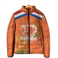 Koningsdag Netherlands King's Day Padded Jacket Oranje Boven Holland Tulips