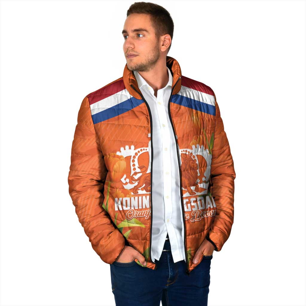 Koningsdag Netherlands King's Day Padded Jacket Oranje Boven Holland Tulips