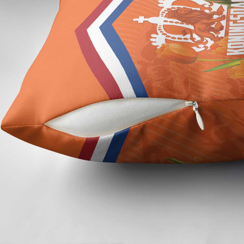 Koningsdag Netherlands King's Day Pillow Cover Oranje Boven Holland Tulips