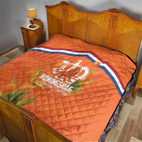 Koningsdag Netherlands King's Day Quilt Oranje Boven Holland Tulips