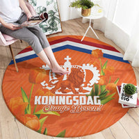 Koningsdag Netherlands King's Day Round Carpet Oranje Boven Holland Tulips