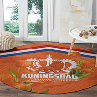 Koningsdag Netherlands King's Day Round Carpet Oranje Boven Holland Tulips