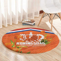 Koningsdag Netherlands King's Day Round Carpet Oranje Boven Holland Tulips