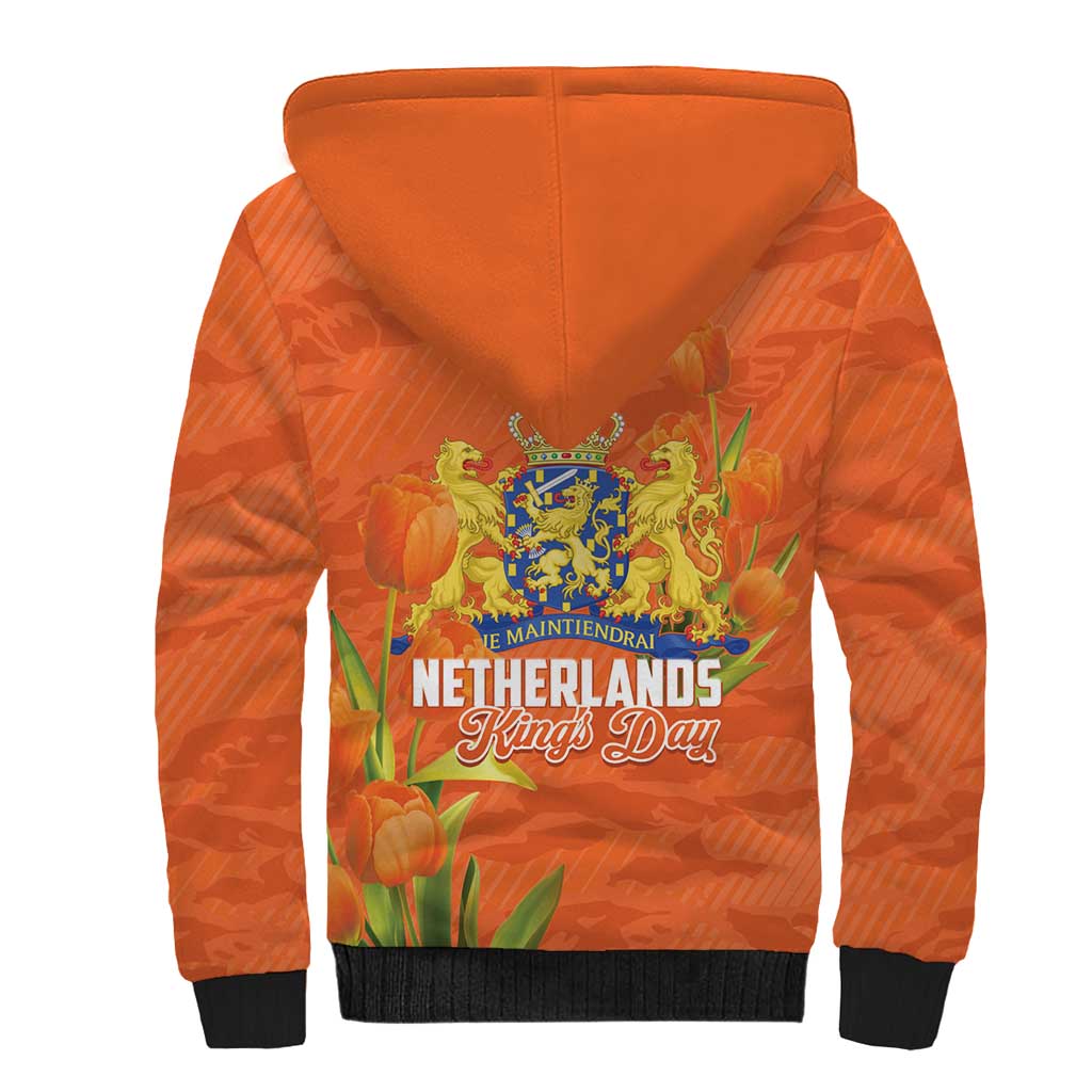 Koningsdag Netherlands King's Day Sherpa Hoodie Oranje Boven Holland Tulips