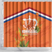 Koningsdag Netherlands King's Day Shower Curtain Oranje Boven Holland Tulips