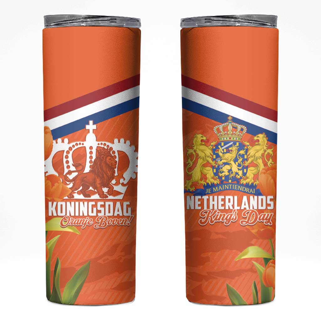 Koningsdag Netherlands King's Day Skinny Tumbler Oranje Boven Holland Tulips