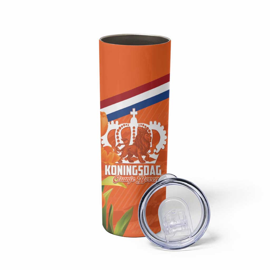 Koningsdag Netherlands King's Day Skinny Tumbler Oranje Boven Holland Tulips