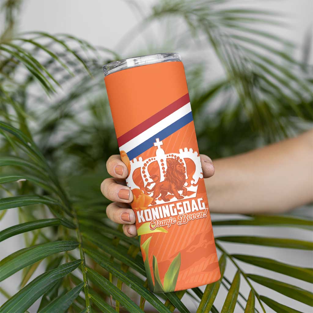 Koningsdag Netherlands King's Day Skinny Tumbler Oranje Boven Holland Tulips