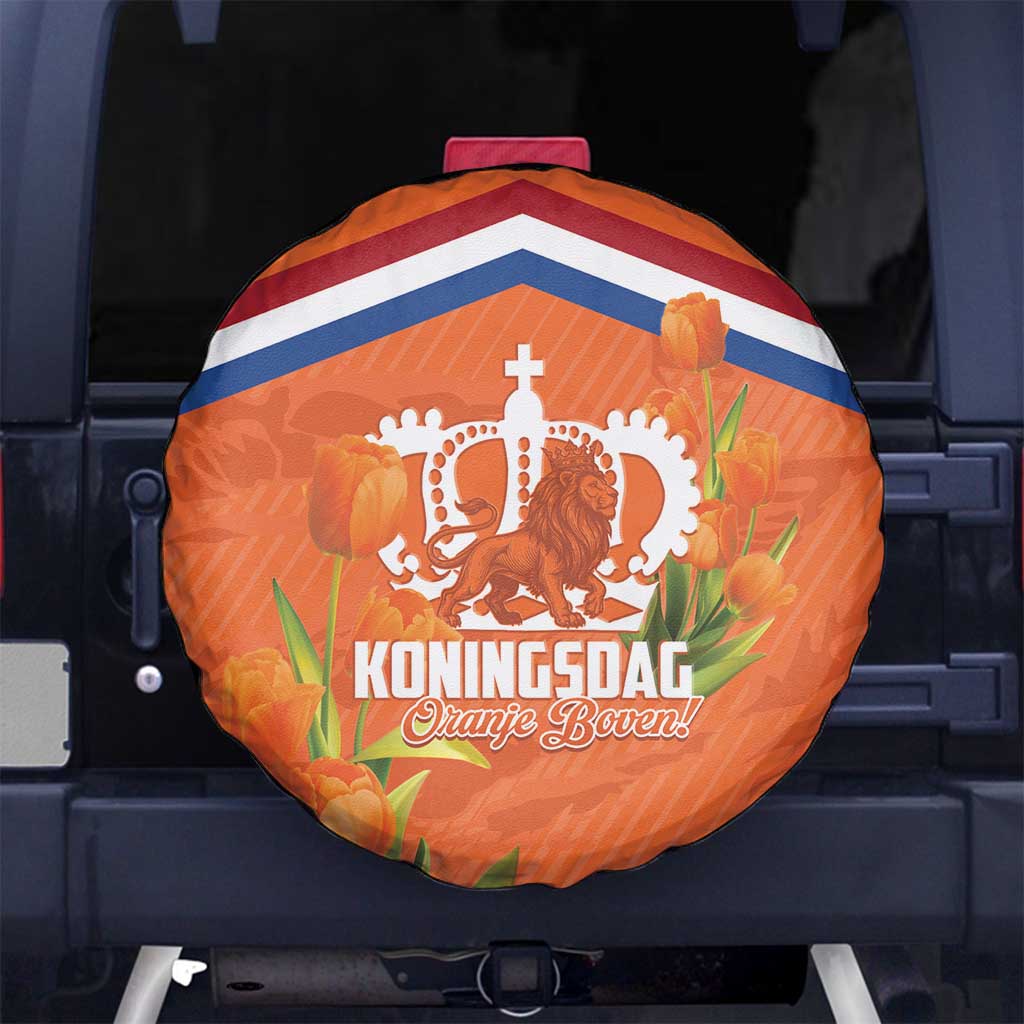 Koningsdag Netherlands King's Day Spare Tire Cover Oranje Boven Holland Tulips