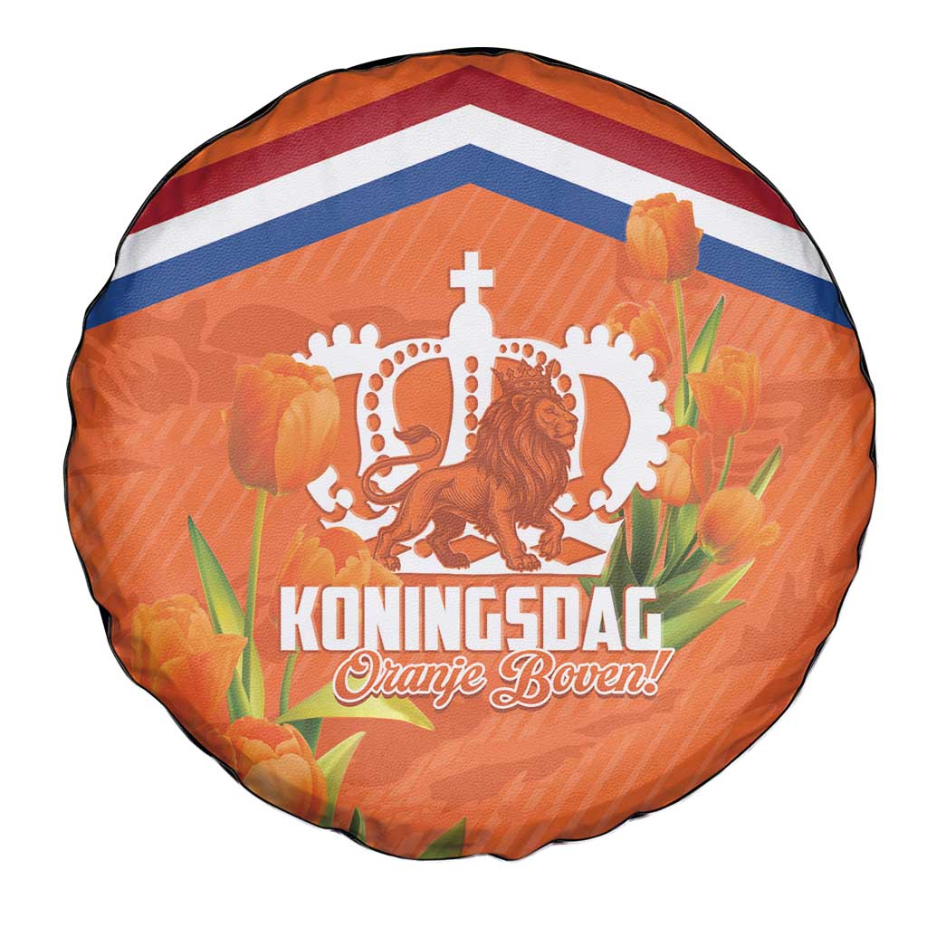 Koningsdag Netherlands King's Day Spare Tire Cover Oranje Boven Holland Tulips