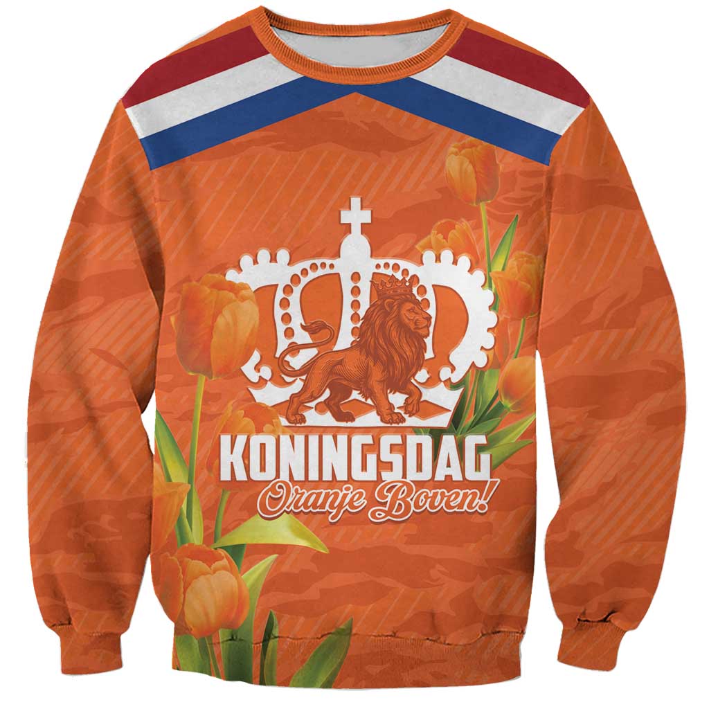 Koningsdag Netherlands King's Day Sweatshirt Oranje Boven Holland Tulips